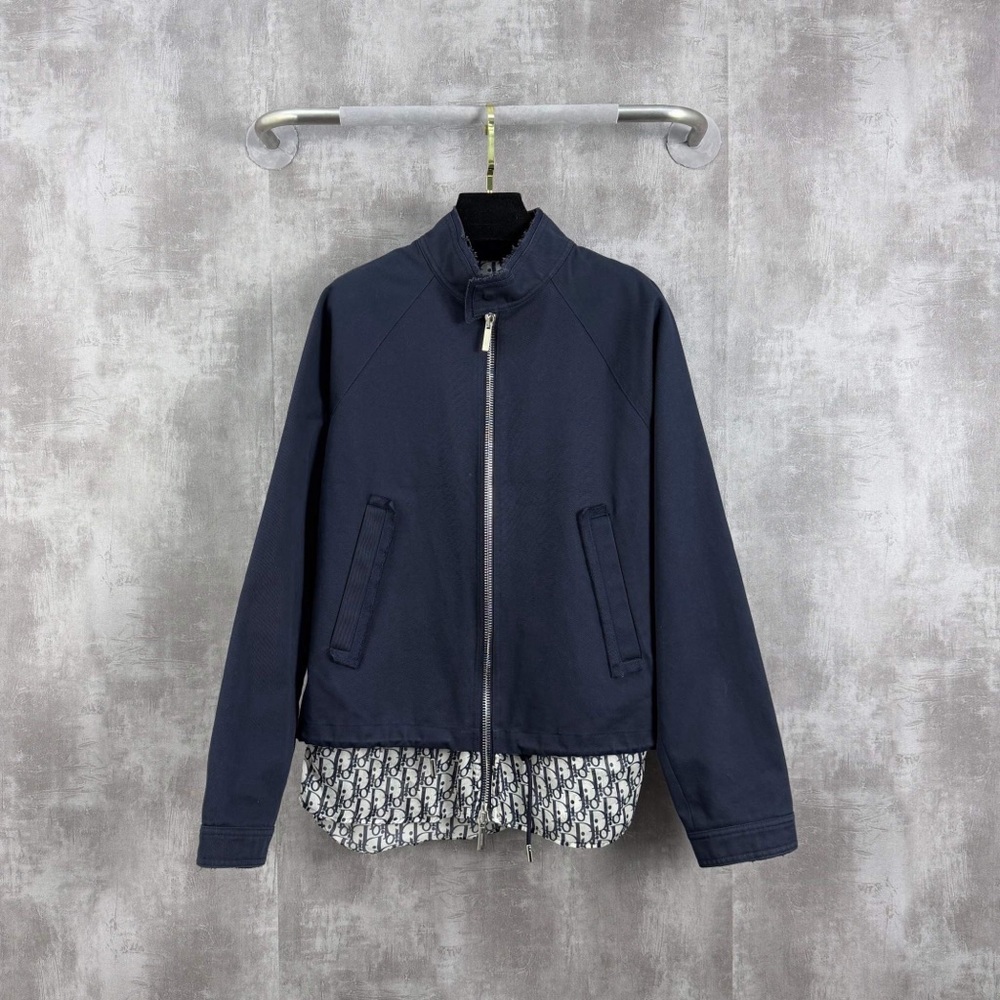 🚩❌sold❌Authentic Dior Navy Blue Jacket with Monogram Detail